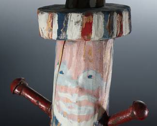 Uncle Sam Carved Wood Folk Art Signed 	24x11x7in	196218
