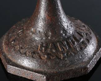 Vintage Midwest H.B. & D. Co. Wood Block Hat Mold Millinery Form 796 Size 22. 1/2  On Stand	14x5.5x7.25inb	199080
