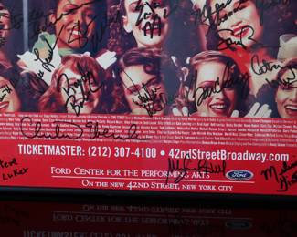 Cast *Signed* 42nd Street Broadway Musical Poster Framed 	Frame: 22.5x14.5in	199114
