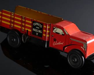 Vintage Walt Reach Toy Courtland Tin Litho Wind-Up Truck Express and Hauling AS-IS	3x2.5x8.75in	196131
