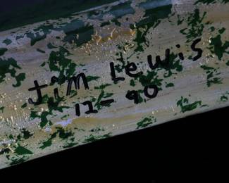 3ft Jim Lewis Folk Art Carved Wood Alligator 1990 Carving 	6x9.25x36in	196042
