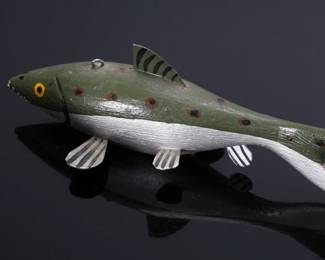 Lot of 2 Chuck Meldrum Fish Decoys CM Folk Art Decoy		196248
