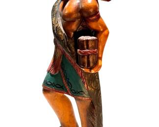 3 ft Antique Carved Wood Cigar Store Indian Chief Native American 	37.5x13x9.5in	289026
