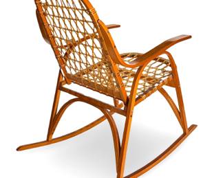 1960s Vintage Snowshoe Rocking Arm Chair SnoCraft Norway Maine	35x21.5x31in	196186
