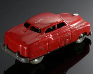 1940s Vintage Alps Japanese Tin Litho Press Wind Toy Car Pressmobile	2.5x2.5x6in	196057
