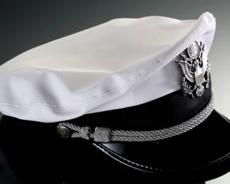 US Airforce Officers Dress Visor Cap Hat White	7	199127
