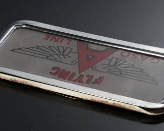 Vintage Flying A Gasoline Glass Sign License plate	0.5x11.5x5.25in	196051
