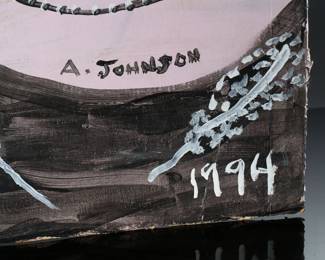 *Original* Art Anderson Johnson 1994 Woman Portrait Acrylic on Cardboard Painting A.	25x16in	196226
