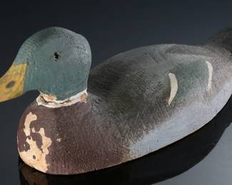 Wood Duck Decoy Carved Folk Art 	6x5.5x16in	196233
