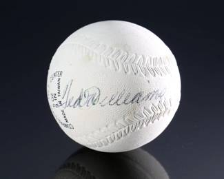 *Signed* Ted Williams Autographed Ball Sports Action Official League Rubber Baseball MLB	2.75in Diameter 	199177

