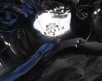 2pc Sterling Silver Gorham Repousse Floral Dish/Bowl	1.4x6.8x5in 	199165
