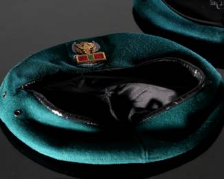 Lot of 3 US Navy/Army Military Beret Hats 	Unmarked 	199143
