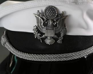 US Airforce Officers Dress Visor Cap Hat White	7	199127
