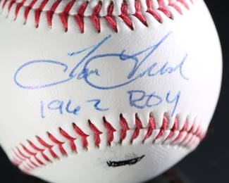 *Signed* Tom Tresh 1962 ROY Autographed Baseball MLB New York Yankees Auto 	2.78in Diameter 	199007
