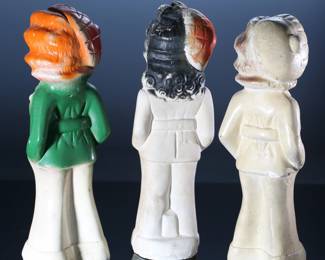 Lot of 3 Vintage Carnival Chalkware Flapper Girl		196080
