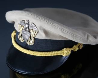 US Navy Officers Cap Dress Khaki UNIFORM Hat  Bancroft Pak-Hat	7	199124
