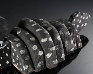 Carved Wood Folk Art Duck Signed H	7.5x8x22in	196232
