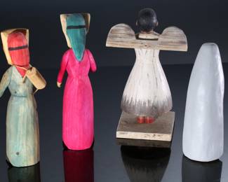 Lot of 8 Mexican Oaxacan Carved Wood Figures		196223
