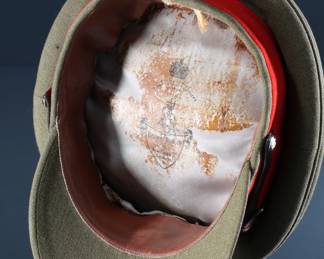 British Army Dress Visor Cap Hat	Size: unmarked look like 6.5	199136
