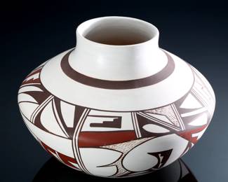 Grace Navasie Lomahquahu G. Frog Woman Hopi Pot Polychrome Jar Native American Pottery Frogwoman	6.1in H x 8.65in Diameter at widest 	199149
