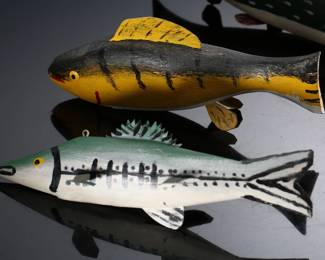 Lot of 5 Unsigned Fish Decoys Folk Art 		196249
