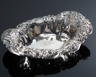 2pc Sterling Silver Gorham Repousse Floral Dish/Bowl	1.4x6.8x5in 	199165
