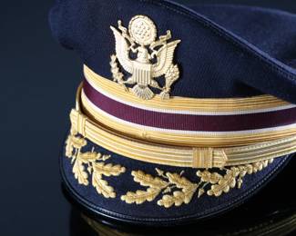 US Army Military Officer’s Dress Visor Hat Officer Cap Top Rank Louisville Cap Co	Size 7 1/8	199118
