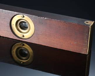 Antique 26in Oak Leaf E30 Level Brass & Wood 	26x2.85x1.25in	199025
