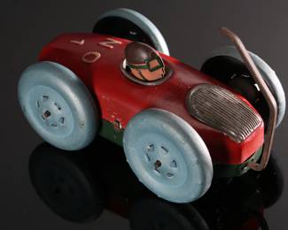 1940s Vintage Japan Acrobat Car Tin Wind-Up Flipper Tokyo Midoriya Co. Toy	3.25x2.75x5.25in	196147
