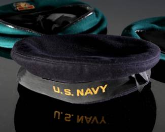 Lot of 3 US Navy/Army Military Beret Hats 	Unmarked 	199143
