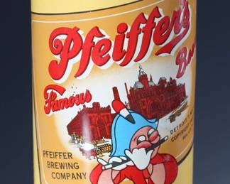 Antique Pfeiffer's Beer Can Flat top	4.75x 2.75in Diameter 	196242
