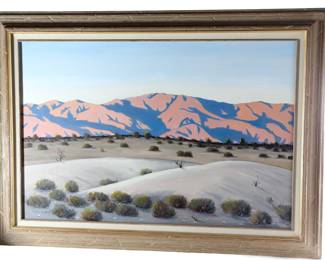 *Original* Painting Carl G. Bray Coachella Valley Mountain Landscape Art Oil on Board 	Board: 36x24in<BR>Frame:31.5x43.5x1.75in	199173
