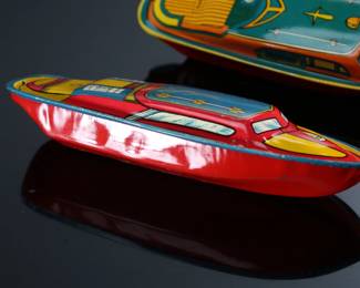 Lot of 3 Vintage Tin Litho Toy Boats 	38	196092
