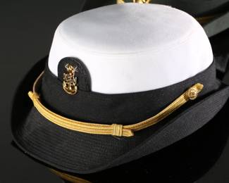 Lot of 2 US Navy/Army Women’s Military Hats 	White: 22 1/2 Green: 21 1/2	199142
