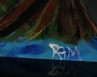 RAM Folk Art Painted Metal Cut Tin Moonshine Still Reuben Aaron Miller 	24x24.25in	196002
