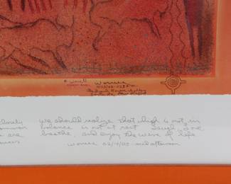 *Signed* Bill Worrell Kindred Spirits Framed Art Poster 	Frame: 26x33x0.75in	199070
