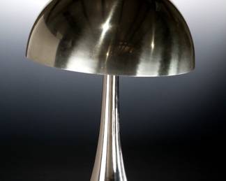 1970s Vintage Laurel Mushroom Lamp Chrome V-1121 4339 	25in H x 16.25in Diameter 	289022
