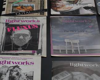 Lot of 14 Vintage Lightworks Illuminating New & Experimental Art Magazines Periodicals 	Stack: 3x9x12in	196205

