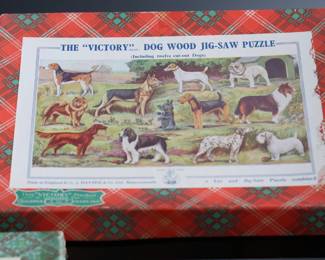Lot of 3 Vintage The “Victory” Wood Jig-Saw Puzzles Farmyard Soldier Dog Jigsaw by G. J. HAYTER 	1x10.5x8in	196074
