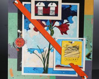 *Original* Painting Mark Mcdowell Study for D-Incline 1989 Acrylic on Canvas Art  	20x16x1.5in	196194
