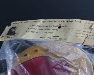 Vintage Boot Sters Cowboy Boot Shoe Chaps Covers Large	13x8.5in	196237
