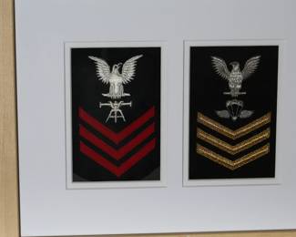 4 Branch US Military High Rank Patches Framed 	Frame: 14x30x0.75in	199075
