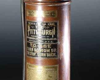 The Pittsburg Antique Brass & Copper Fire Extinguisher 	24x8x7.5in	199107
