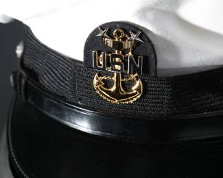 US Navy Military Dress Visor Cap Hat White	8	199135
