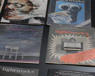 Lot of 14 Vintage Lightworks Illuminating New & Experimental Art Magazines Periodicals 	Stack: 3x9x12in	196205
