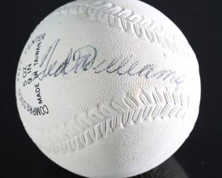 *Signed* Ted Williams Autographed Ball Sports Action Official League Rubber Baseball MLB	2.75in Diameter 	199177
