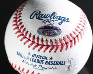 *Signed* Barry Richardson MLB 1960 World Series MVP Autographed Baseball Auto New York Yankees 	2.78in Diameter 	199005
