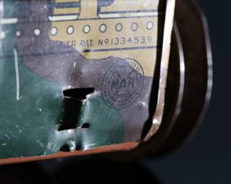 1950s Vintage Marx Wind Up Army Tank Tin Lithographed E12 Army Litho Toy 	5x5.75x9.75in	196117
