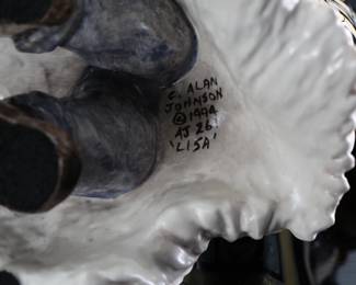 C. Alan Johnson “Lisa” Porcelain Figure Inuit Eskimo Figurine 1994 	6.45in H x 5.55x5in D	199159
