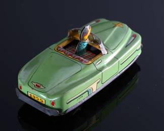Vintage Japan Tin Litho Friction Toy Car 1955	1.5x1.75x3.75in	196128
